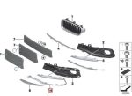 Original BMW F30 LCI Sport Trim Cover Lis Keliling Bemper Depan KIRI - Image 5