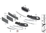 Original BMW F30 LCI Sport Trim Cover Lis Keliling Bemper Depan KANAN - Image 5