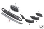 Original BMW F48 X1 X-Line Trim Silver Panel Tengah Bemper Depan - Image 6