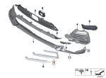 Original BMW G05 X5 Cover Trim Lis Gril Bemper Depan KIRI 51117449691 - Image 6