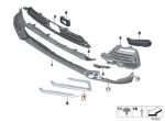Original BMW G05 X5 Cover Trim Lis Gril Bemper Depan KANAN 51117449692 - Image 6