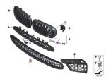 Original BMW F85 X5M F86 X6M Grill Bemper Depan Tengah 51118056259 - Image 5