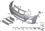 Original BMW F26 X4 M Sport Bumper Unpainted Bemper depan - Gambar 5