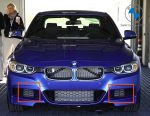 BMW F30 M Sport M Race Grill Bemper Fog Light Delete Lampu Kabut SET