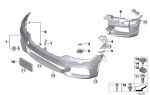 Original BMW G30 M Sport Tow Eye Cover Derek Bemper Depan 51118069068 - Gambar 4