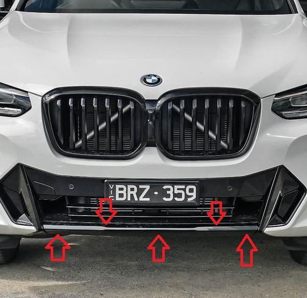 Ori BMW G01 X3 LCI M Sport Trim Finisher Tengah Bawah Bemper Depan