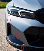 Original BMW G20 LCI M Sport Trim Cover Gloss Black Bemper Depan KANAN - Image 3