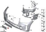 Original BMW G05 X5 LCI M Sport Tatakan Dudukan Plat Nomor Depan