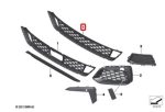 Original BMW G30 LCI 520i M Sport Gril Finisher Tengah Bemper Depan - Image 4