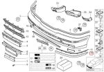 Original BMW E39 Trim Lis Moulding Bemper Shadowline Depan KANAN - Image 4