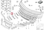 Original BMW E46 Sedan Cover Lis Grill Bemper KIRI - Gambar 4
