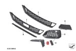 BMW G30 LCI 520i M Sport Black Gloss Trim Finisher Bemper Depan KIRI