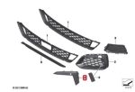 BMW G30 LCI 520i M Sport Black Gloss Trim Finisher Bemper Depan KANAN