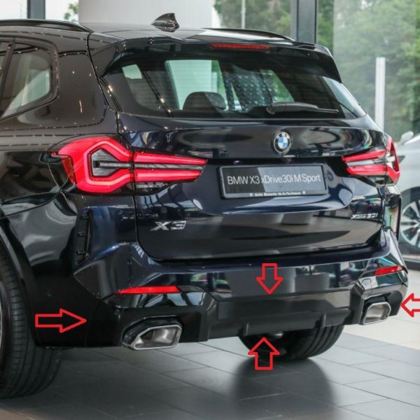 Original BMW G01 X3 LCI M Sport Rear Diffuser Insert