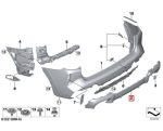 Original BMW G01 X3 LCI M Sport Rear Diffuser Insert - Image 3