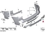 Original BMW G01 X3 LCI M Sport Tow Hook Cover Tutup Bemper Belakang - Image 5