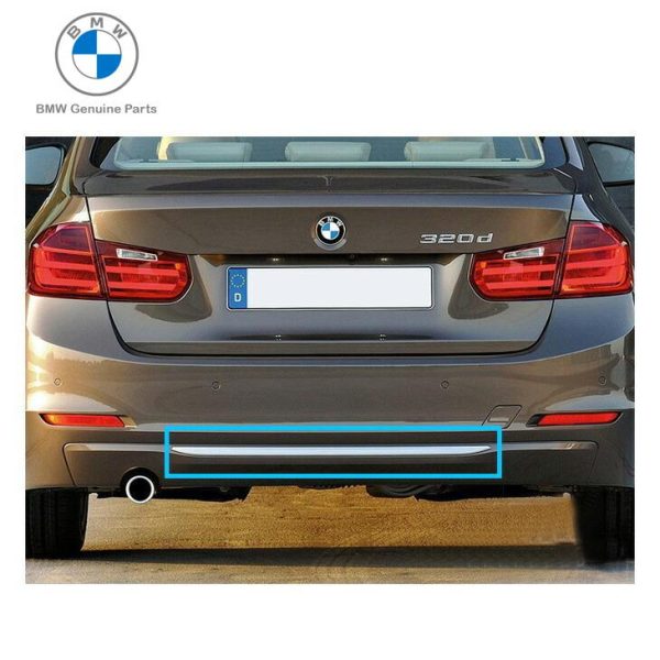 BMW F30 320i 328i Luxury Chrome Trim Belakang Bemper Non Facelift