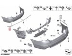 Original BMW F10 LCI Lis Chrome Moulding Gril Bemper Belakang KIRI - Image 4