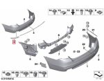 Original BMW F10 LCI Lis Chrome Moulding Gril Bemper Belakang KANAN - Image 4