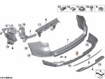 Original BMW F15 X5 Pre-LCI Pure Experience Trim Panel Lis Bemper Belakang 51127384333 - Image 6