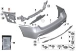 Original BMW F30 M Sport Guide Bracket Bemper Belakang KANAN - Image 4