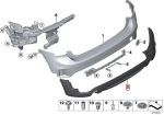 MINI COUNTRYMAN F60 B48 Rear Diffuser Lis Plastik Bemper Belakang