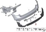 Original MINI COUNTRYMAN F60 Rear Diffuser Lis Plastik Bemper Belakang