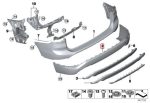 Origiinal BMW F48 X1 Panel Trim Plastik Hitam Belakang Bemper PDC - Image 5
