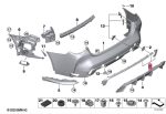 Original BMW G82 G83 M4 Lis Cover Moulding Bemper Belakang Gloss Black - Image 4