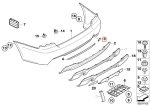 Original BMW E92 M Tow Eye Hook Cover Penutup Derek Bemper Belakang - Image 5