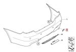 Original BMW E60 M5 Tow Eye Cover Tutup Derek Bemper Belakang - Gambar 6