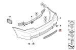 Original BMW E92 E93 M3 Grill Bemper Belakang 51128040877 - Gambar 5