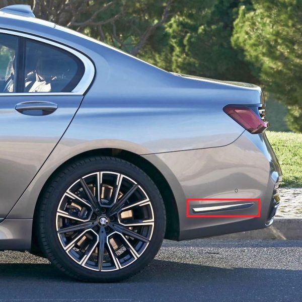 BMW G11 G12 M Sport LCI Chrome Moulding Trim Lis Bemper Belakang KIRI