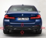 Original BMW G30 G31 LCI M Sport Rear Diffuser Insert 51128098694