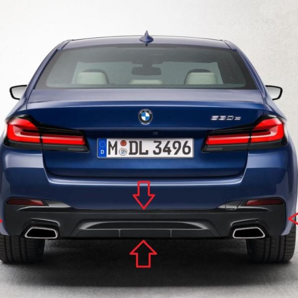 Original BMW G30 G31 LCI M Sport Rear Diffuser Insert 51128098694