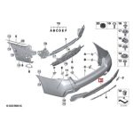 Original BMW G30 G31 LCI M Sport Rear Diffuser Insert 51128098694 - Image 4