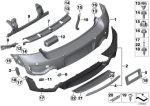 Original MINI Countryman R60 Trim Chrome Lis Bawah Bemper Belakang - Gambar 5