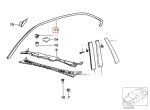 BMW E36 Coupe Moulding Trim Lis Keliling Body Pintu Kaca Samping KIRI - Gambar 4