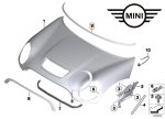 MINI Cooper R55 R56 R57 R58 R59 Seal Karet Chrome Kaca Depan Bawah