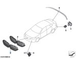 Original BMW F44 218i Diamond Style Kidney Grill Gloss Black Gril - Image 3