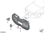 Original BMW G70 7 Series M Kidney Grill High Gloss Black Hitam - Image 4