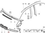 Original BMW E46 Facelift Cover Trim Lis Bawah Lampu Depan Washer KIRI - Image 5