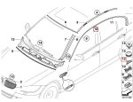 Original BMW E90 Clip Side Frame Moulding Lis Kaca Samping 51137117240 - Image 5