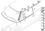 Original MINI R56 Weatherstrip Lis Karet Keliling Atap Samping KANAN