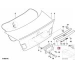 Original BMW E46 Coupe LCI Trunk Lid Handle Tombol Bagasi Complete Set - Image 5