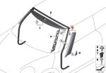 Original MINI F57 Cabrio Cover Column A Pilar Samping Kaca Depan KANAN - Image 5