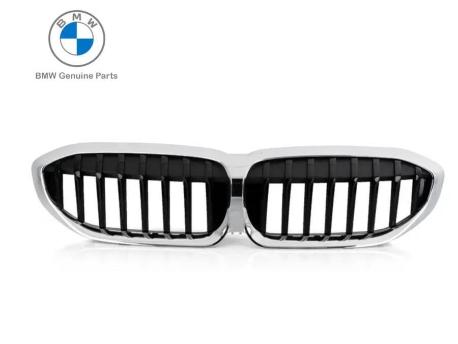 51137449428_A Original BMW G20 3 Series Pre-LCI Sport Line Chrome Kidney Grill Gril Depan - Image 1