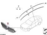 Original BMW G20 3 Series Pre-LCI Sport Line Chrome Kidney Grill Gril Depan - Image 5