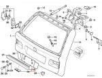 Original BMW E39 Touring Trunk Lid Handle Bagasi - Complete Set - Image 5