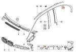 5x Original BMW E46 Moulding Clip Clamp Lis Atap Samping 51138204858 - Gambar 5